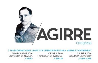 Promotional poster for the Conference on Lehendakari Jose Antonio Agirre