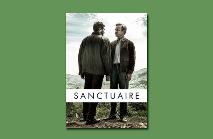 Poster for the film “Sanctuaire” starring Jeremie Renier and Alex Brendemulh