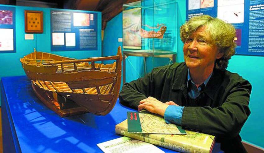 La internacionalmente reconocida investigadora, hace unos años en el museo naval donostiarra (foto Usoz-DV)