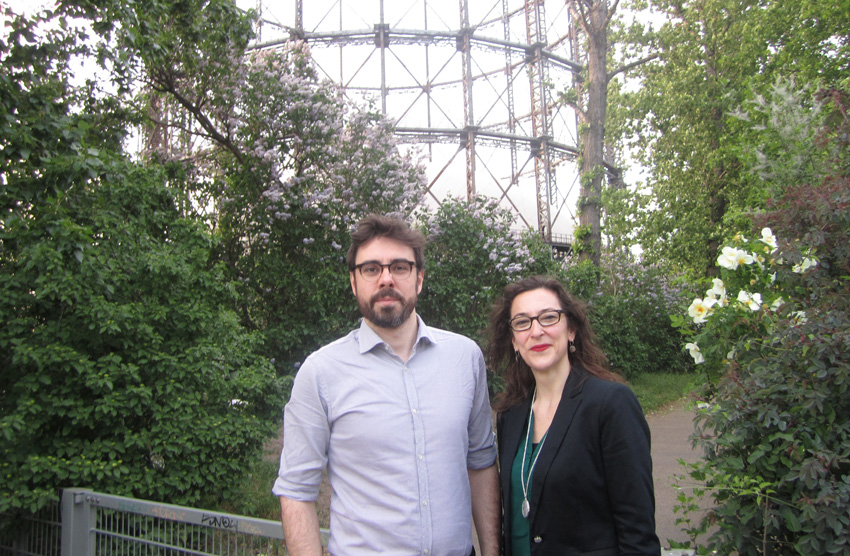 Unai Lauzirika y Ainhoa Añorga, miembros de la Euskal Etxea de Berlín (foto Berlín CV)