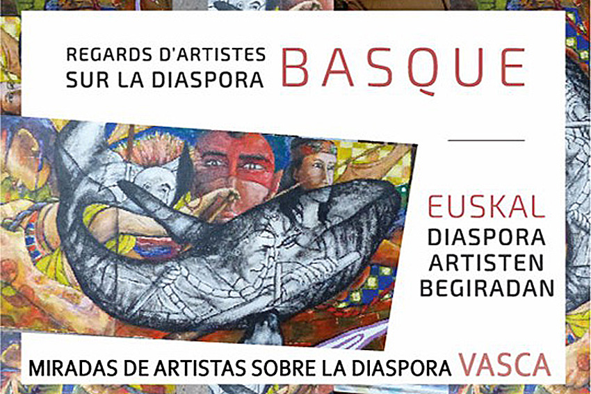 Cartel de la exposición "Miradas de artistas sobre la Diáspora vasca"