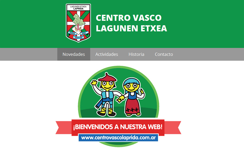 Shot of Lagunen Etxea’s website in Laprida, Argentina