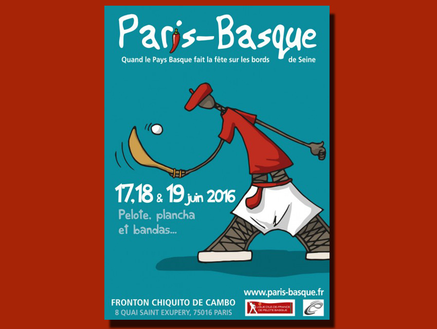 Cartel anunciador de la feria "Paris-Basque 2016"