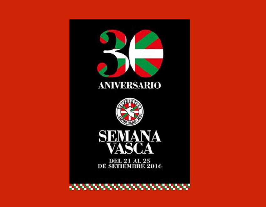 Cartel anunciador de la Semana Vasca 2016 de Euskaletxea de Perú