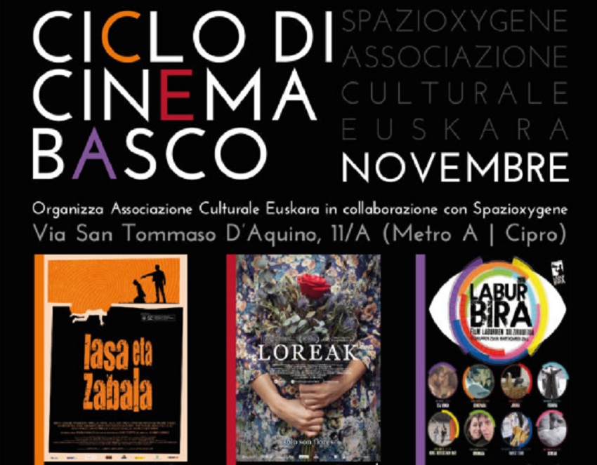Cartel anunciador del Ciclo de Cinema Basco 2016 de Roma