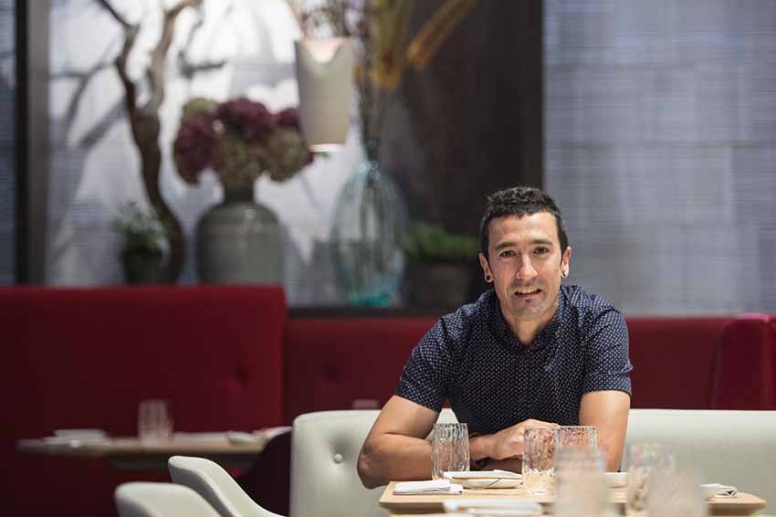 Eneko Atxa at his London restaurant (photo Eneko at One Aldwych)