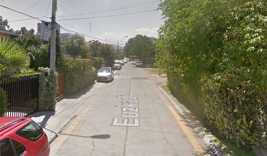 Calle Euzkadi en Las Condes (Google Maps)