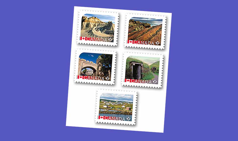 Canadian stamps featuring UNESCO heritage sites now available. Red Bay is the last one pictured