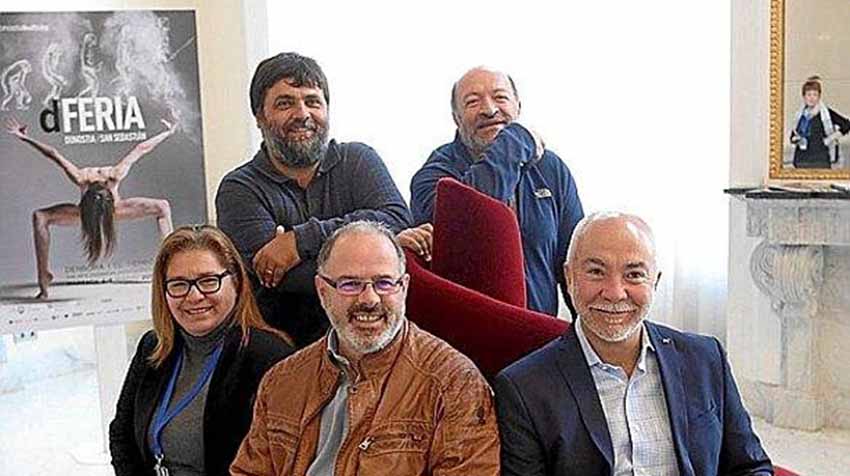 In the front row, Ada Acuña, Norka Chiapusso and Horacio Lecona; second row, Gustavo Cidan and Octavio Arbelaez (photo NG)