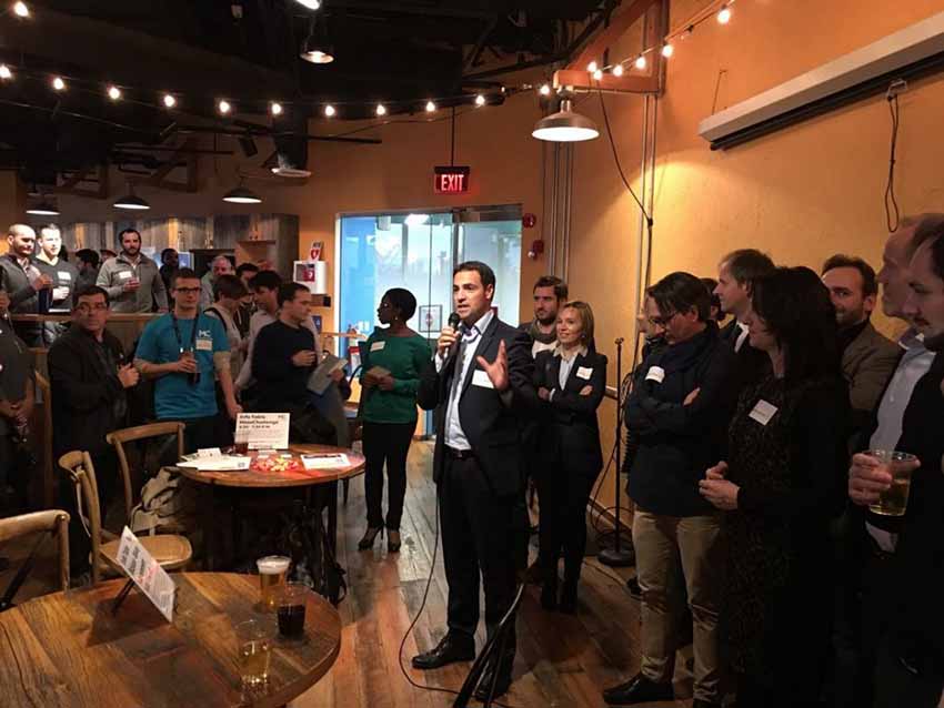 Presentation by Imanol Pradales and event by the Provincial Council of Bzkaia and Bizkaia Talent at the Cafe Ventura in Boston on March 9, 2017