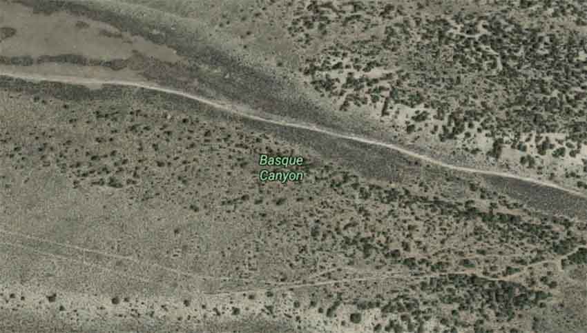 Basque Canyon Ely Nevada (photo Google Earth)