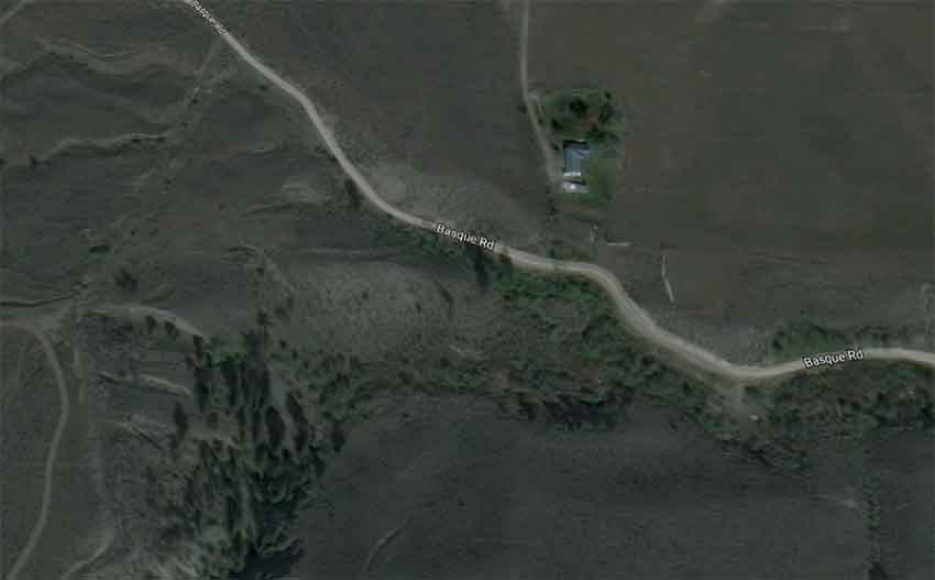 Basque Road Ashcroft British Columbia (photo Google Earth)