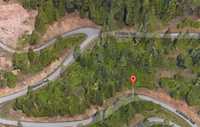 North Basque Trail Coeur d'Alene Idaho (arg. Google Earth)