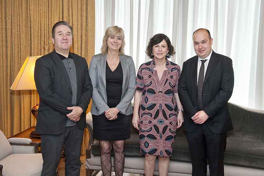 From left to right, Pello Pellejero and Ana Ollo, along with Marian Elorza and Gorka Alvarez 