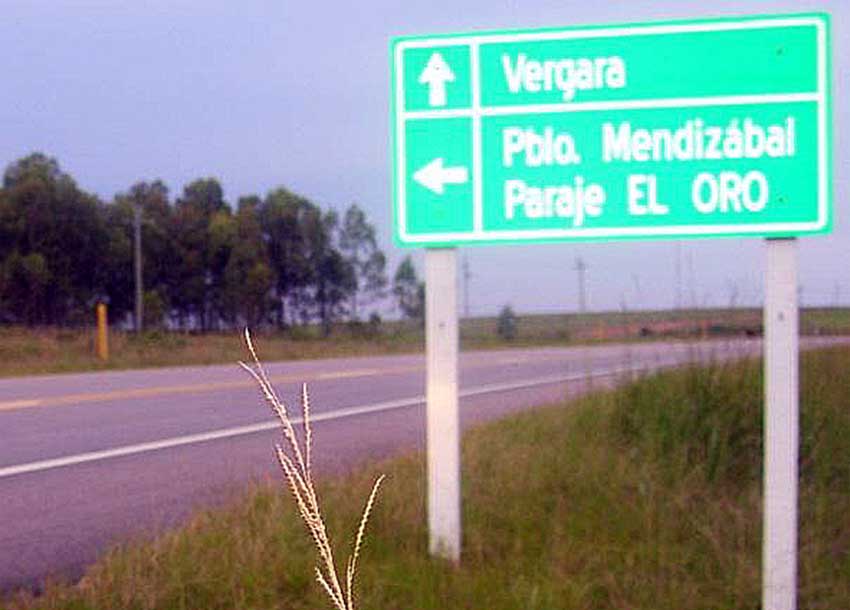 Vergara eta Mendizabal herrietarako bidea Uruguain (arg. Observatorio Minero del Uruguay)