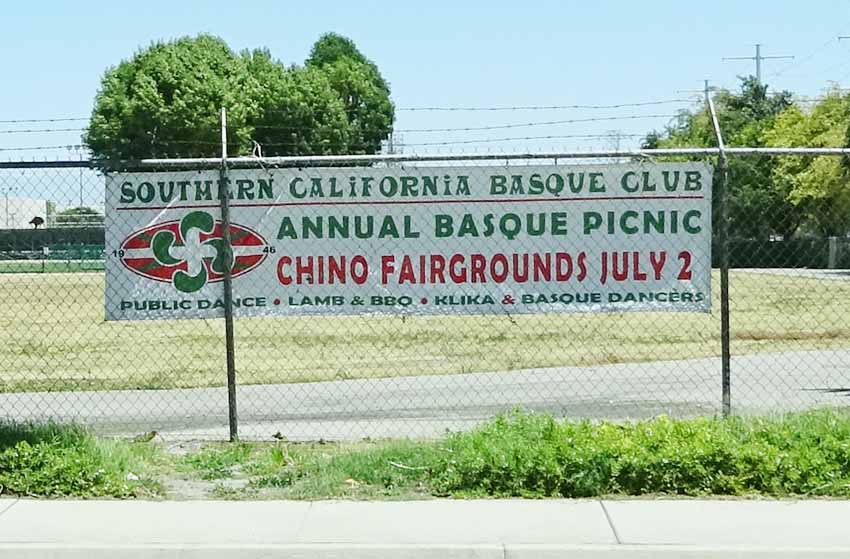 Poster announcing the picnic and Basque festival this weekend at the Chino Fairgrounds (photoEuskalKultura.com) 