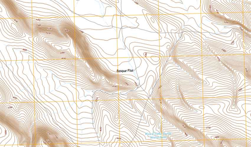 Basque Flat, Harney County, Oregon (foto US Topo-Google)