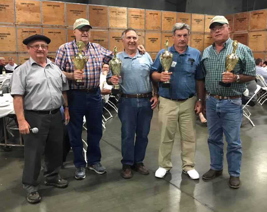 2017 NABO Mus winners (left to right) Pierre Etcharren, NABO Mus Chair; Victor Albistur, Andres Lejardi, Gregorio Undabeitia, and Amador Zabalbeascoa (photoNABO)