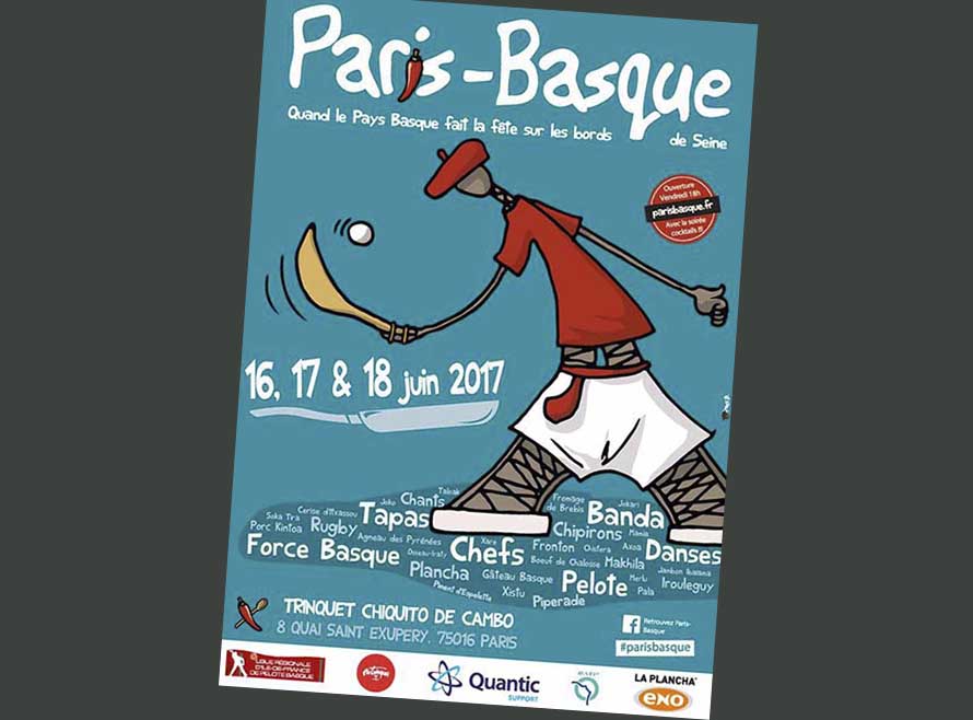 Poster for Paris-Basque 2017: It will take place Friday, June 16th-Sunday June 18th  