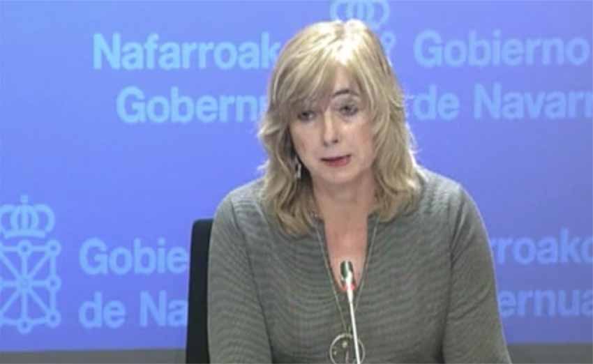 Ana Ollo Hualde  consejera de Relaciones Ciudadanas e Institucionales del Gobierno de Navarra en su comparecencia de ayer