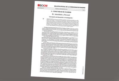 Official Bulletin of the Community of Madrid that has opened a search for a Basque professor