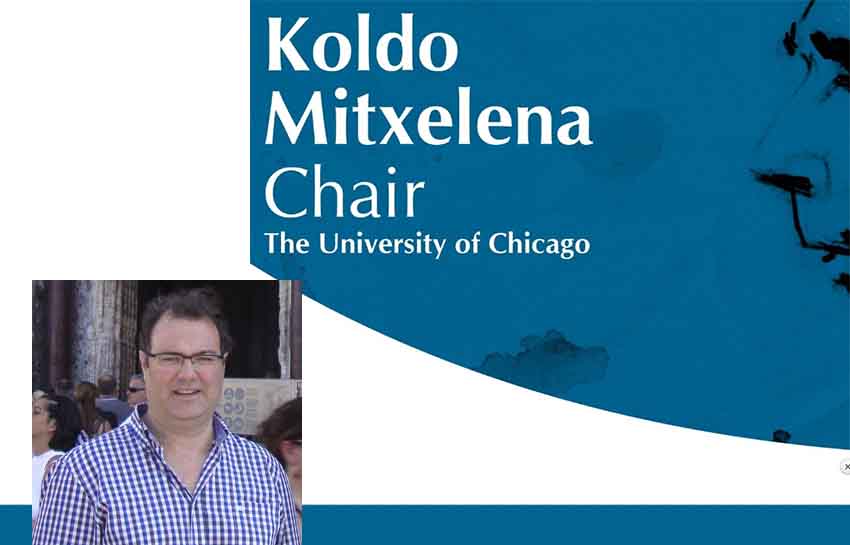 Ricardo Etxepare es el titula de la Cátedra Koldo Mitxelena 2018 de la Universidad de Chicago