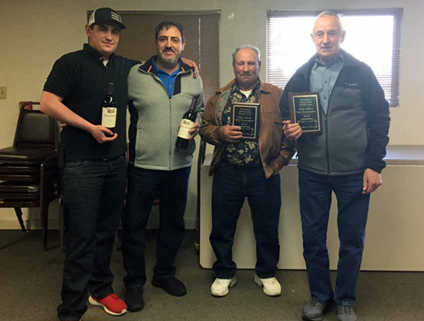 Second place finishers (left) Gaven Sarratea and Frank Vargas with champions (right) Anastacio Sarratea and Ignacio Sarratea -photo provided