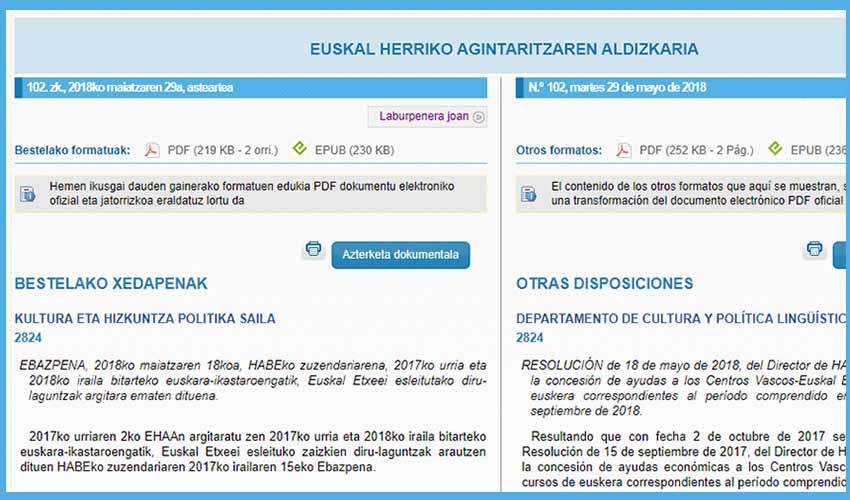 This is the last grant cycle that HABE will manage since from now on the Euskara Munduan program is part of the Etxepare Basque Institute