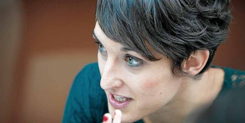 La bertsolari, escritora y periodista elgoibartarra Uxue Alberdi Estibaritz