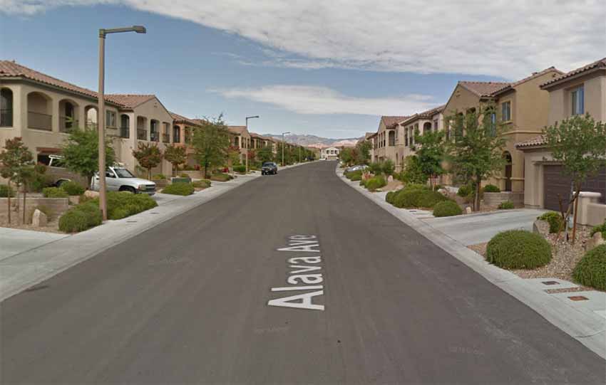 Alava Avenue, Las Vegas, Nevada, AEB (arg. Google Earth)