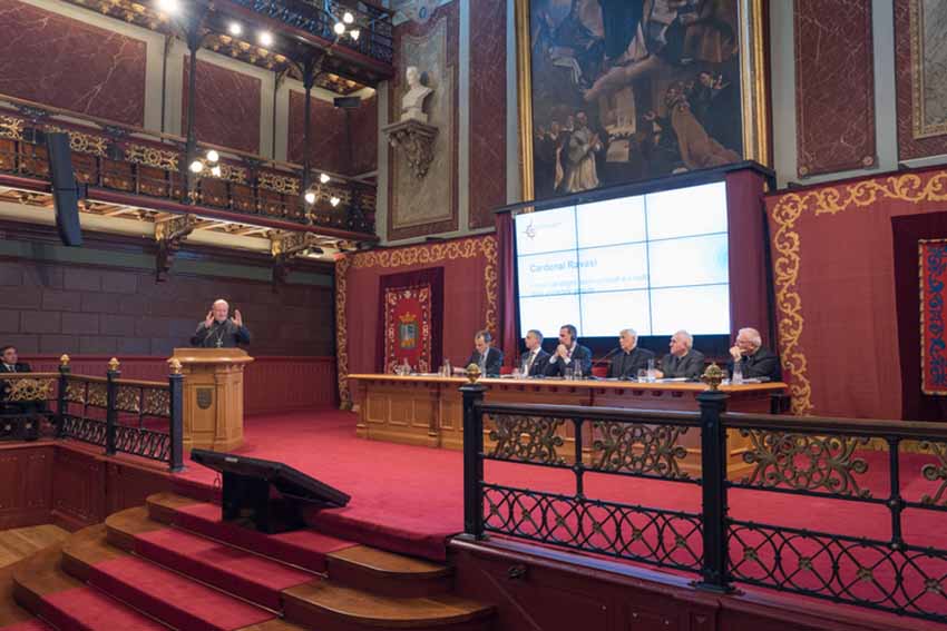 Imagen de la Asamblea en la Universidad de Deusto. La jornada de mañana tendrá lugar en el Santuario de Loyola