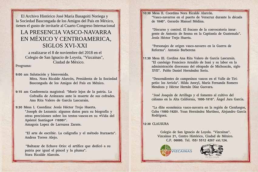 Batzarra azaroaren 8an egingo da Mexiko Hiriko Loiolako San Inazio 'Vizcaínas' Eskolaren egoitzan
