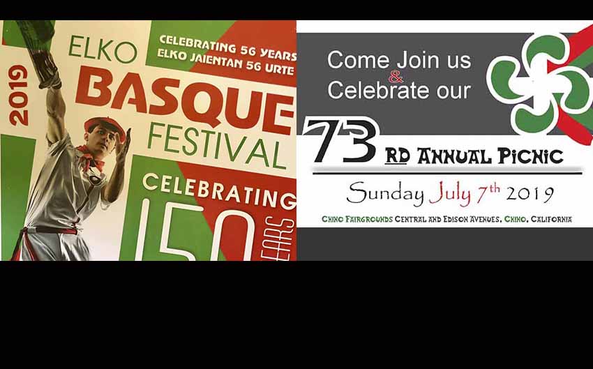 56th Annual Basque Festival in Elko, NV and on Sunday, Southern California Basque Club Picnic  in Chino