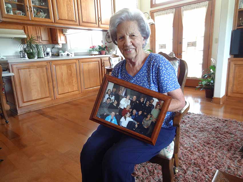 Maria Sansinena Lacouague en su domicilio de San Juan Capistrano, calle Camino Lacouague. Hoy será homenajeada (foto JE)