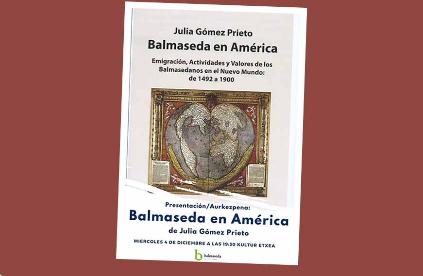 "Balmaseda en América"k Julia Gómez Prieto historialaria du egile