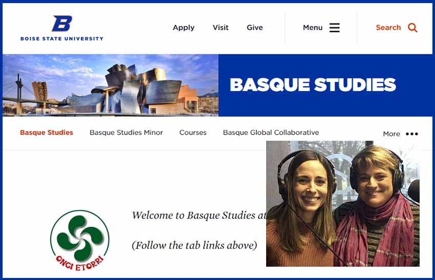 Ziortza Gandarias and Nere Lete will respond to online questions tomorrow about Basque Studies in Boise 