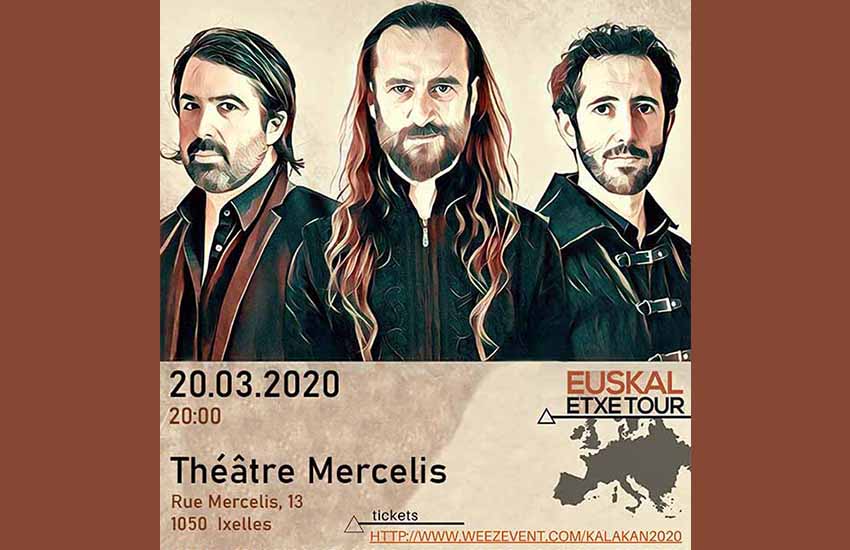 El cartel original del concierto de Kalakan, originalmente organizado en marzo por Euskal Etxea de Bruselas