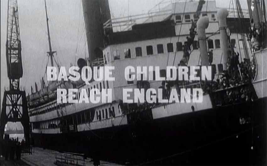 1937 film that tells the English public about the arrival of Basque children fleeing the war