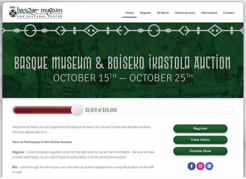 The auction has currently raised $5,870 and $20,000 is the goal.  You still have time to participate and get in on the bidding