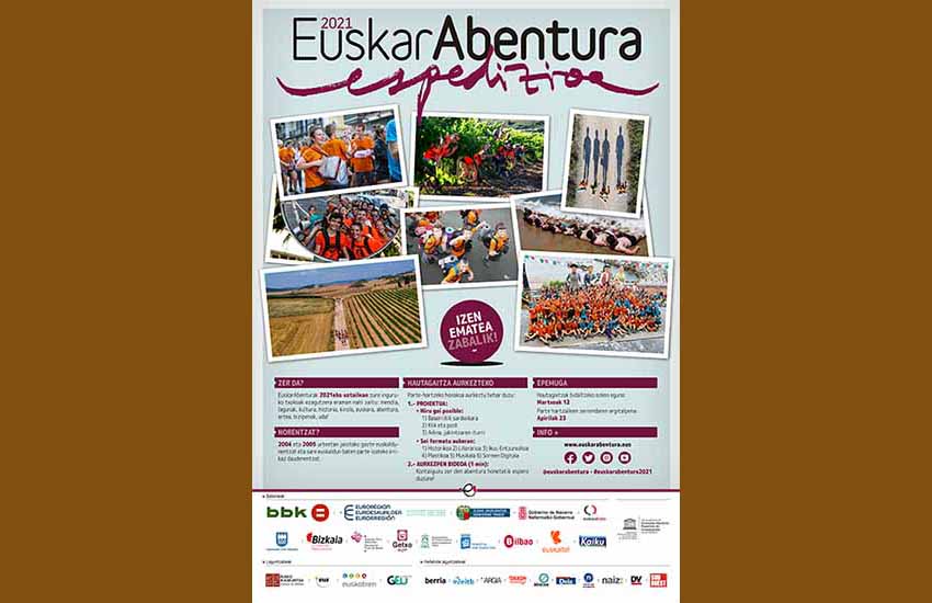 EuskarAbentura 2021 espedizioaren afixa