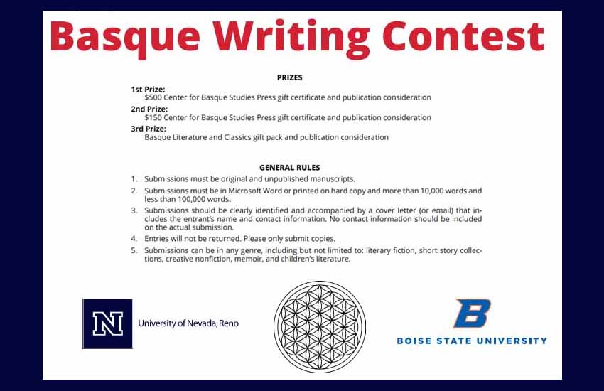 Organizan el certamen el William A. Douglass Center for Basque Studies de UNR (Reno) y el Basque Studies Program de BSU (Boise)
