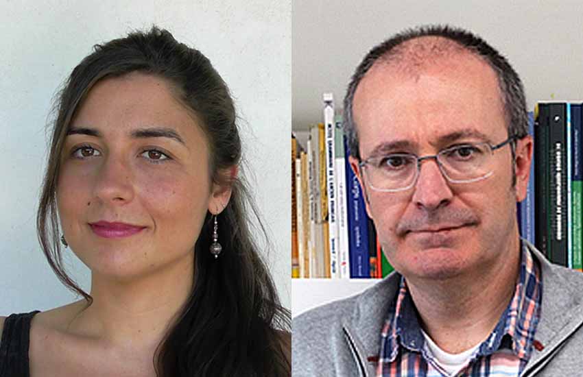 Anthropologist Zuriñe Goitia and philologist Asier Barandiaran (photo Labayru - Bizkaie!)