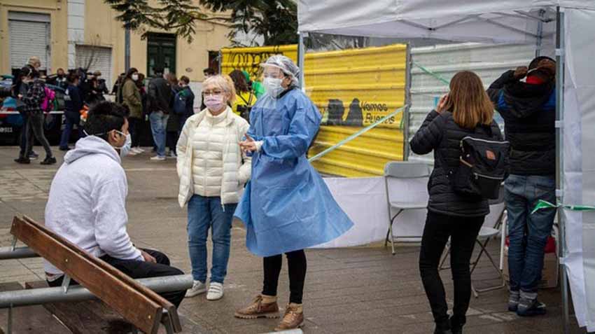 Buenos Aires Hiriko Gobernuak hainbat gune ireki ditu COVID-19a detektatzeko testak egiteko, tartean Nafar Etxea (arg Minutouno.com)