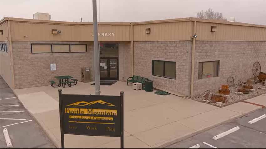 Biblioteca y Cámara de Comercio de Battle Mountain, en Nevada