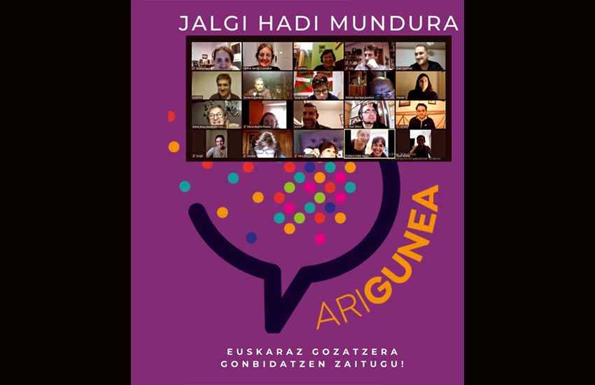 Personas que desean practicar su euskera de todo el mundo participan en las sesiones abiertas y gratuitas de Jalgi Hadi Mundura