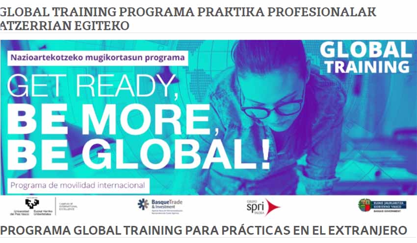 El plazo de presentación a las becas Global Training 2021 concluye el próximo viernes 16 de julio
