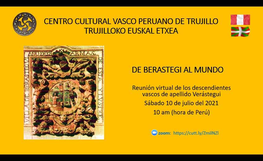 La reunión Berastegi será este sábado a las 10:00, hora de Perú; las 12:00 en horario argentino; o las 17:00 en el País Vasco