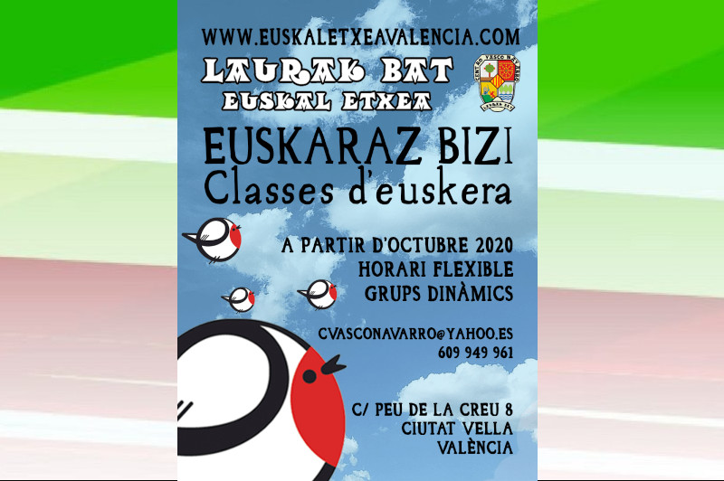 Ya está en marcha la inscripción para los cursos de euskera de la Euskal Etxea de Valencia