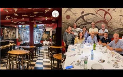 La comisión directiva del centro vasco Laurak Bat de Buenos Aires en el nuevo restaurant "Haritz"