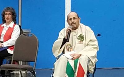 Última misa para la comunidad vasca de aita Jean Michel 'Mike' Lastiri, el pasado domingo en San Francisco